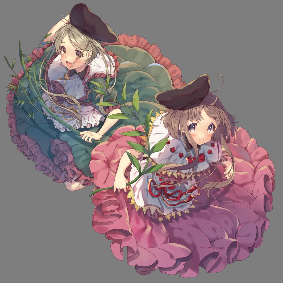 dress, nishida_satono, teireida_mai, touhou, transparent_png, usamata
