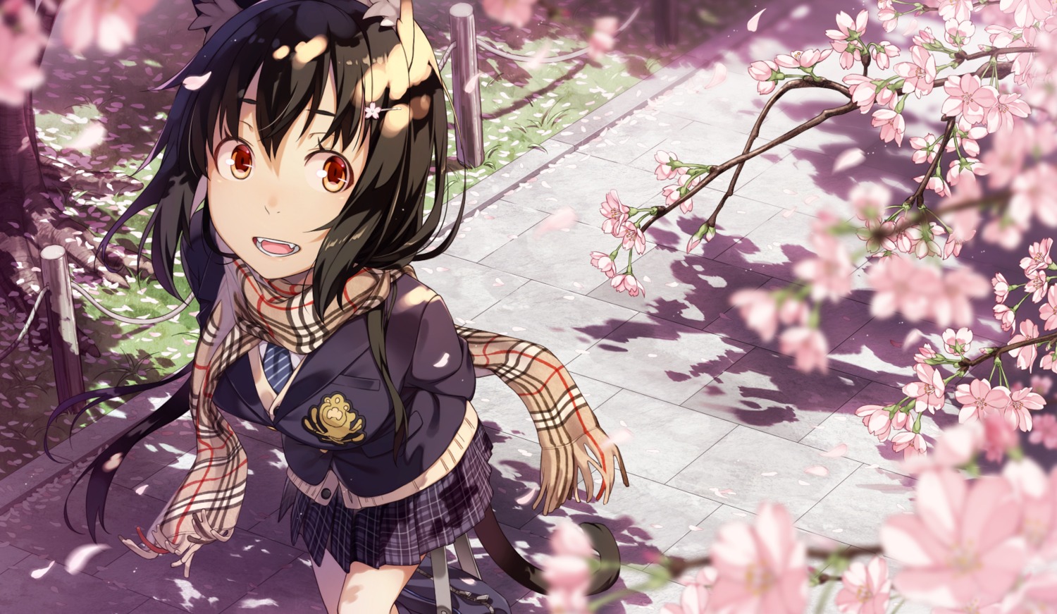 animal_ears, kimura_(ykimu), seifuku, sweater, tail