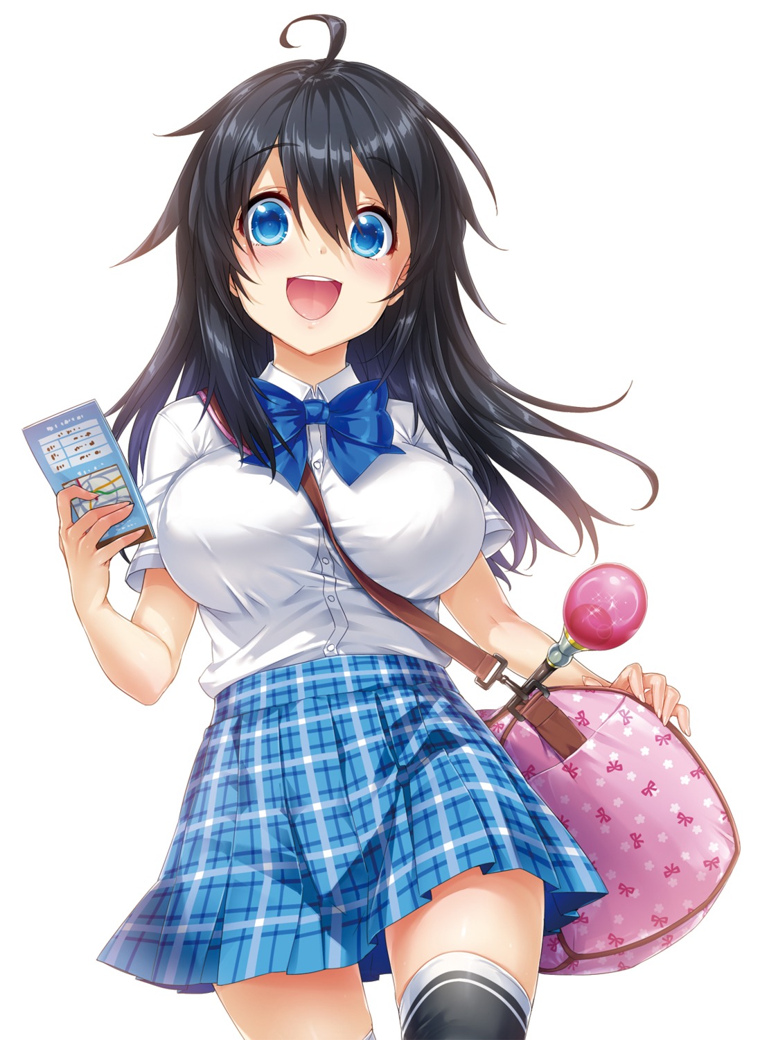 hisasi, netoge_no_yome_wa_onna_no_ko_janai_to_omotta?, seifuku, tamaki_ako, thighhighs