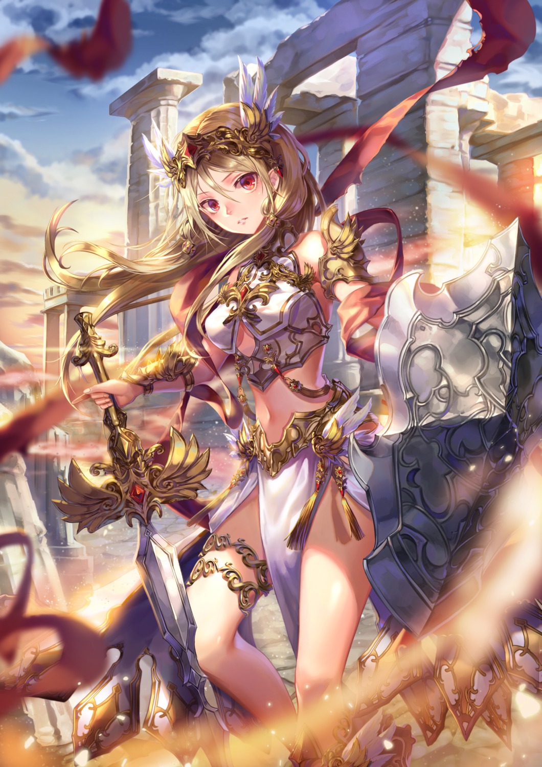 armor, garter, shente_(sharkpunk), sword