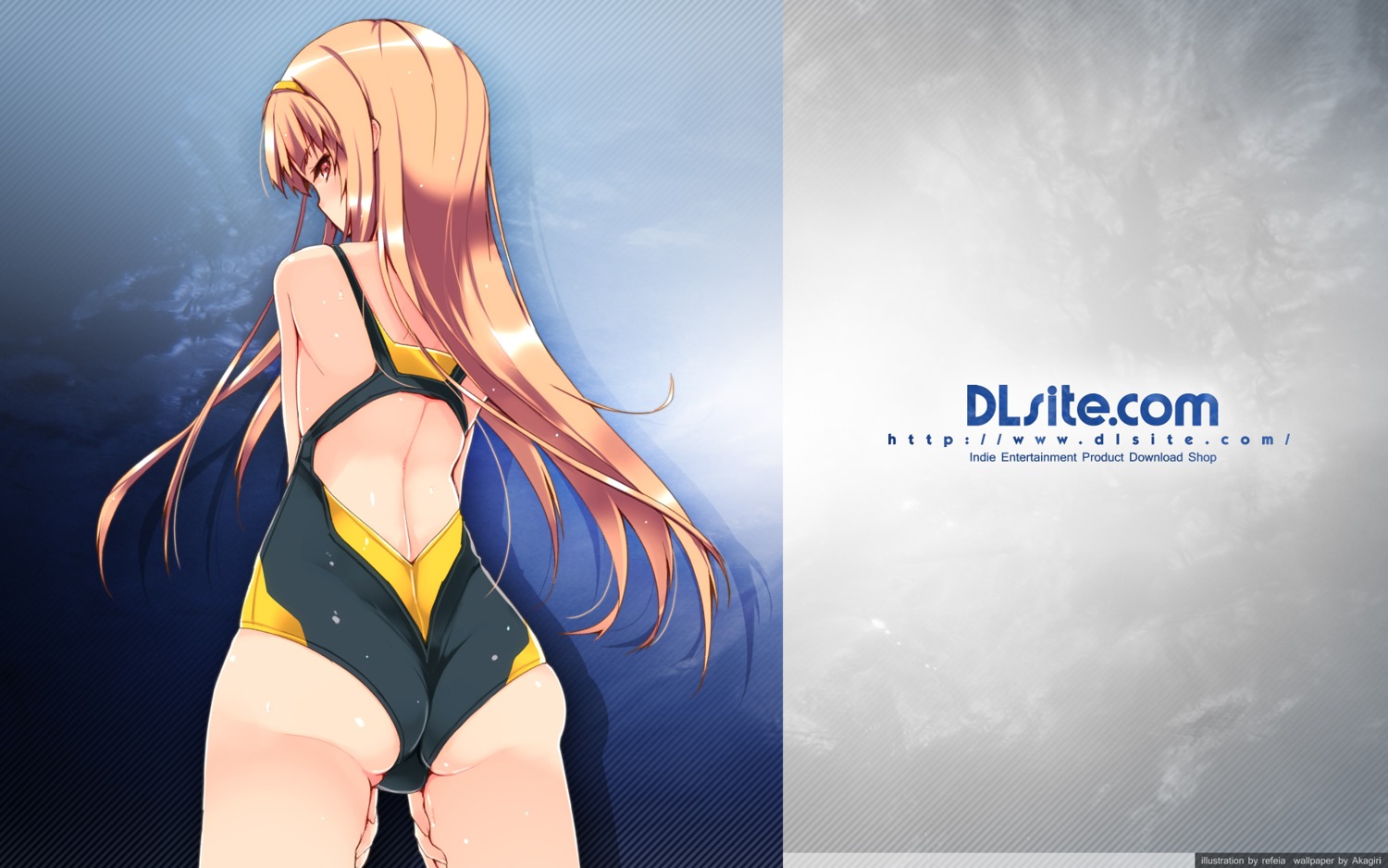 ass, dlsite.com, refeia, swimsuits, wallpaper