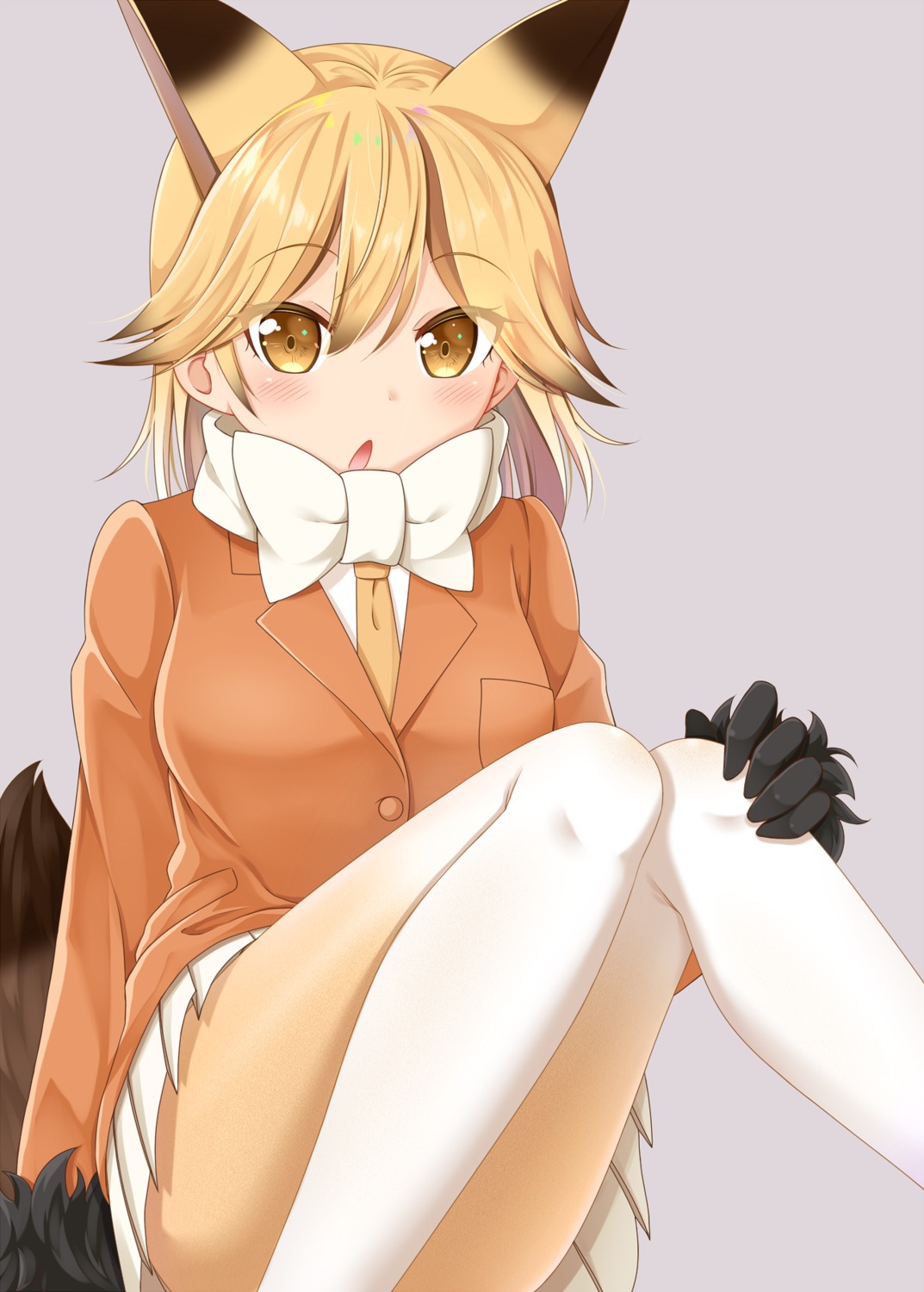 animal_ears, ezo_red_fox, gurande, kemono_friends, pantyhose, tail