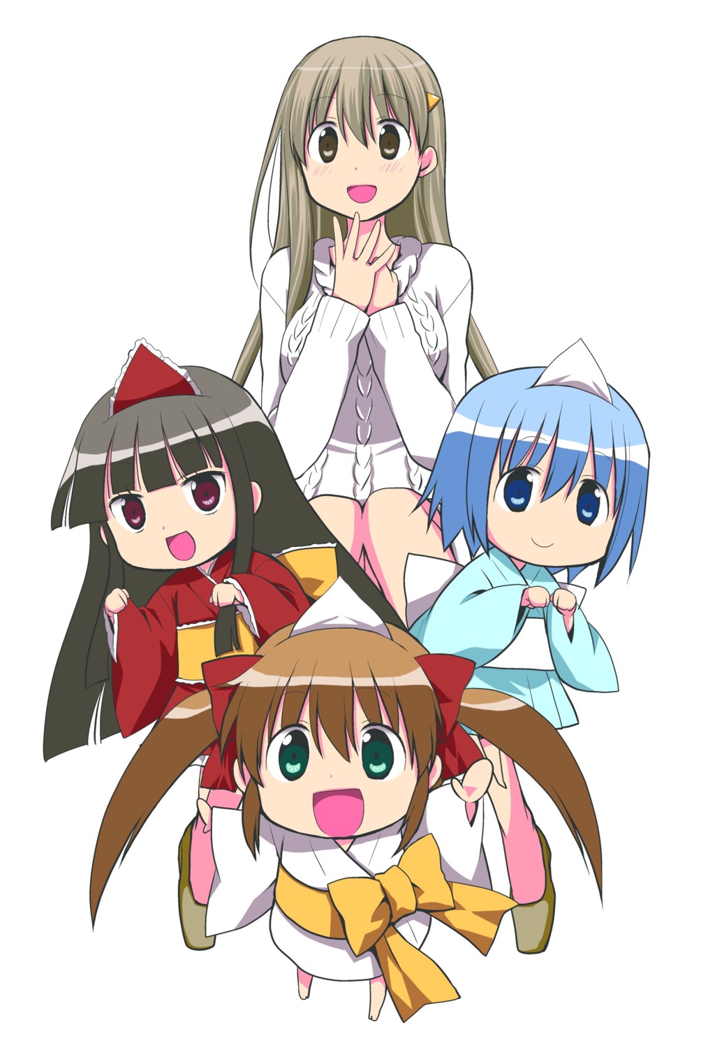 chibi, kimono, sweater, yuuto
