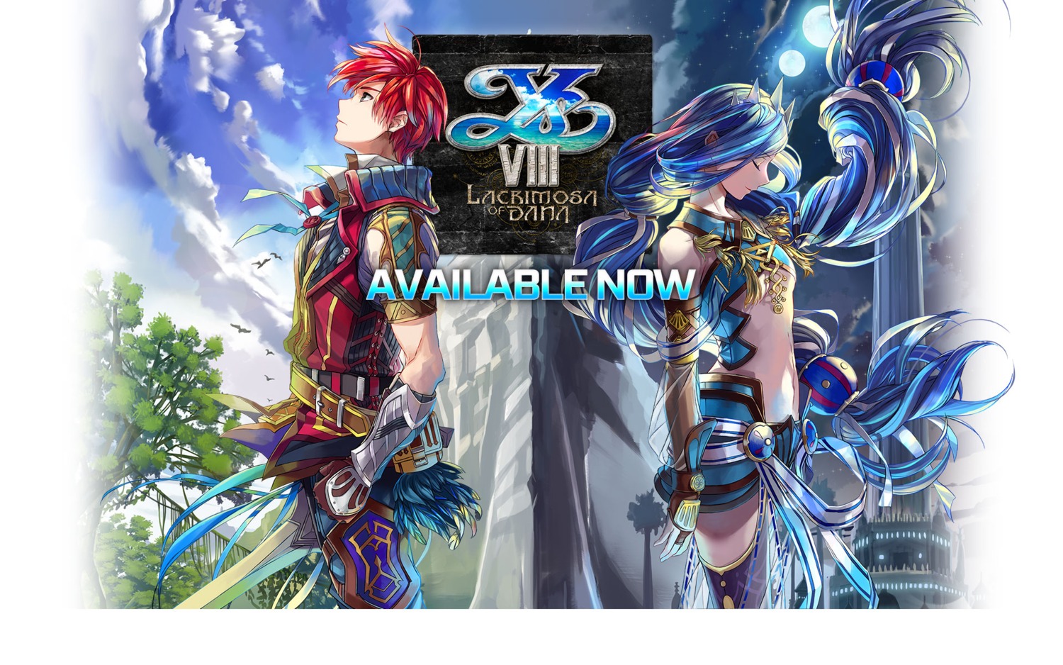adol_christin, armor, dana_iclucia, falcom, thighhighs, underboob, uniform, ys