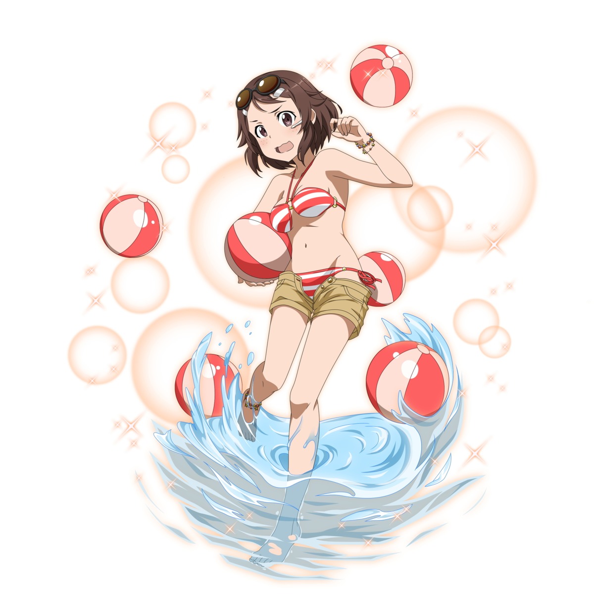 bikini, cleavage, megane, shinozaki_rika, swimsuits, sword_art_online, tagme, wet