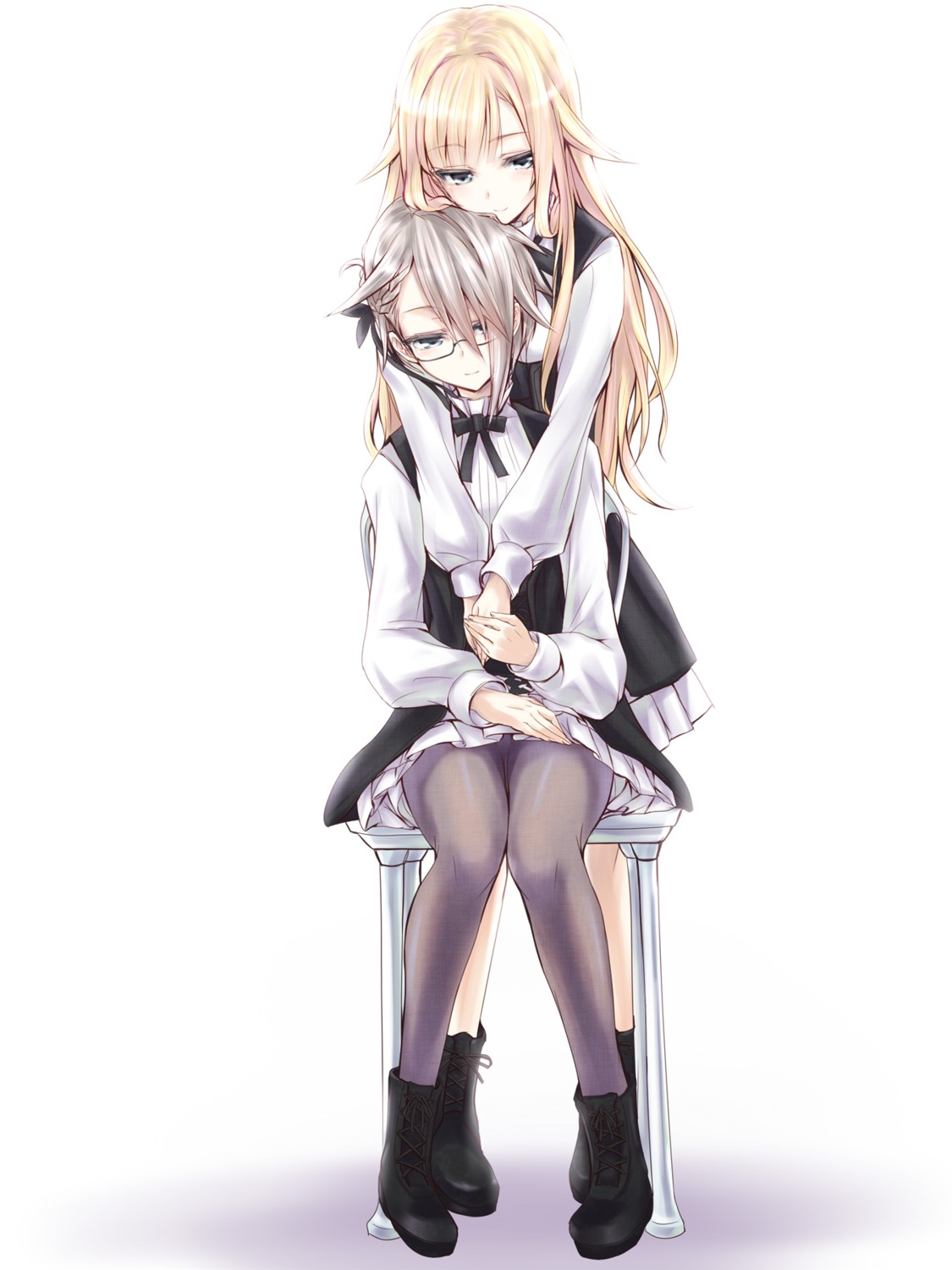 ange_(princess_principal), megane, pantyhose, princess_(princess_principal), princess_principal, seifuku, silve