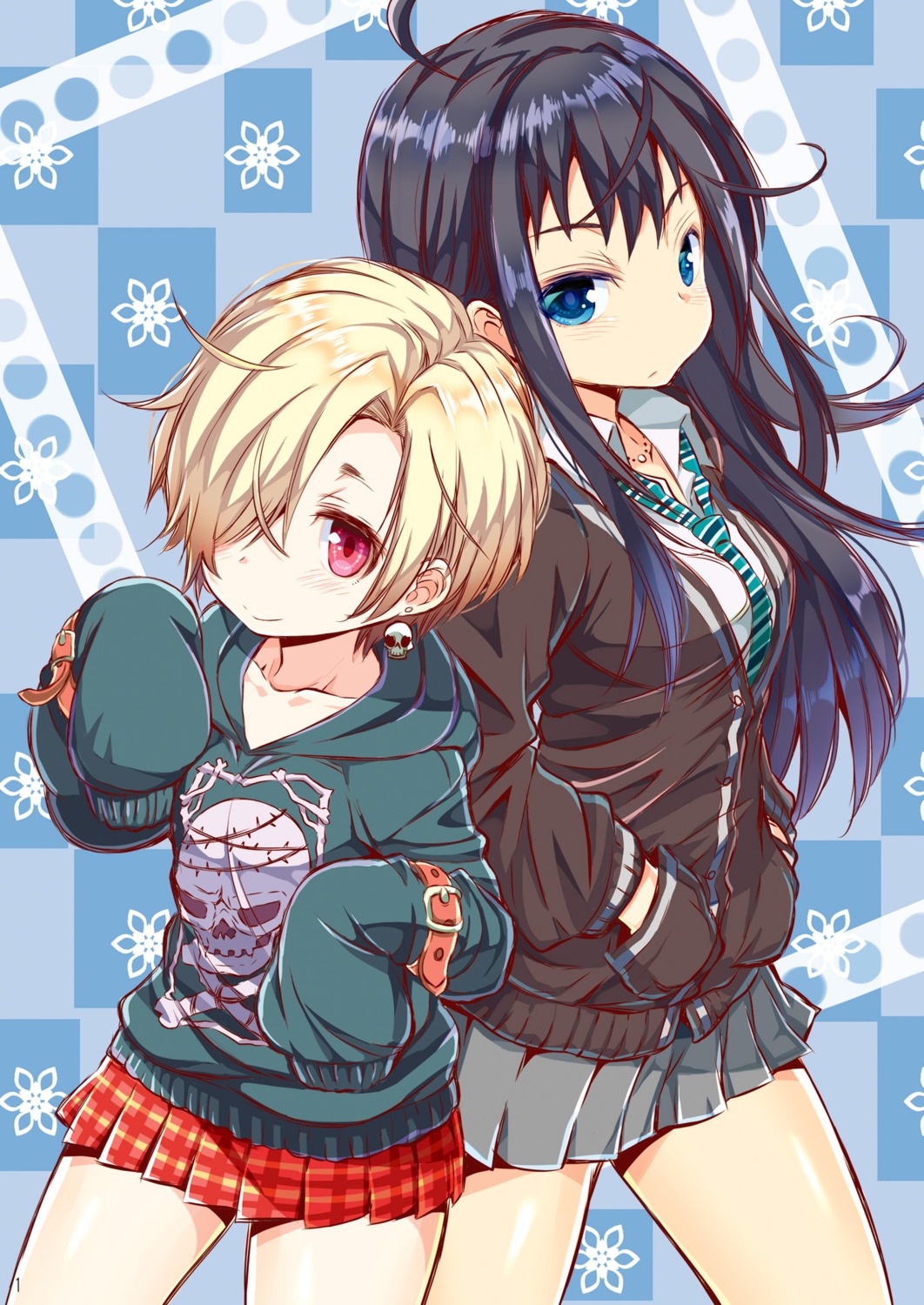 mimishiki, seifuku, shibuya_rin, shirasaka_koume, sweater, the_idolm@ster, the_idolm@ster_cinderella_girls