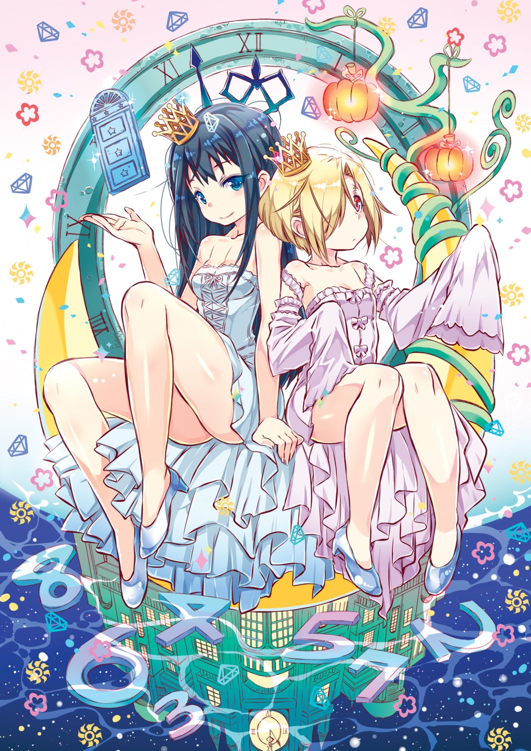 cleavage, dress, heels, mimishiki, shibuya_rin, shirasaka_koume, the_idolm@ster, the_idolm@ster_cinderella_girls