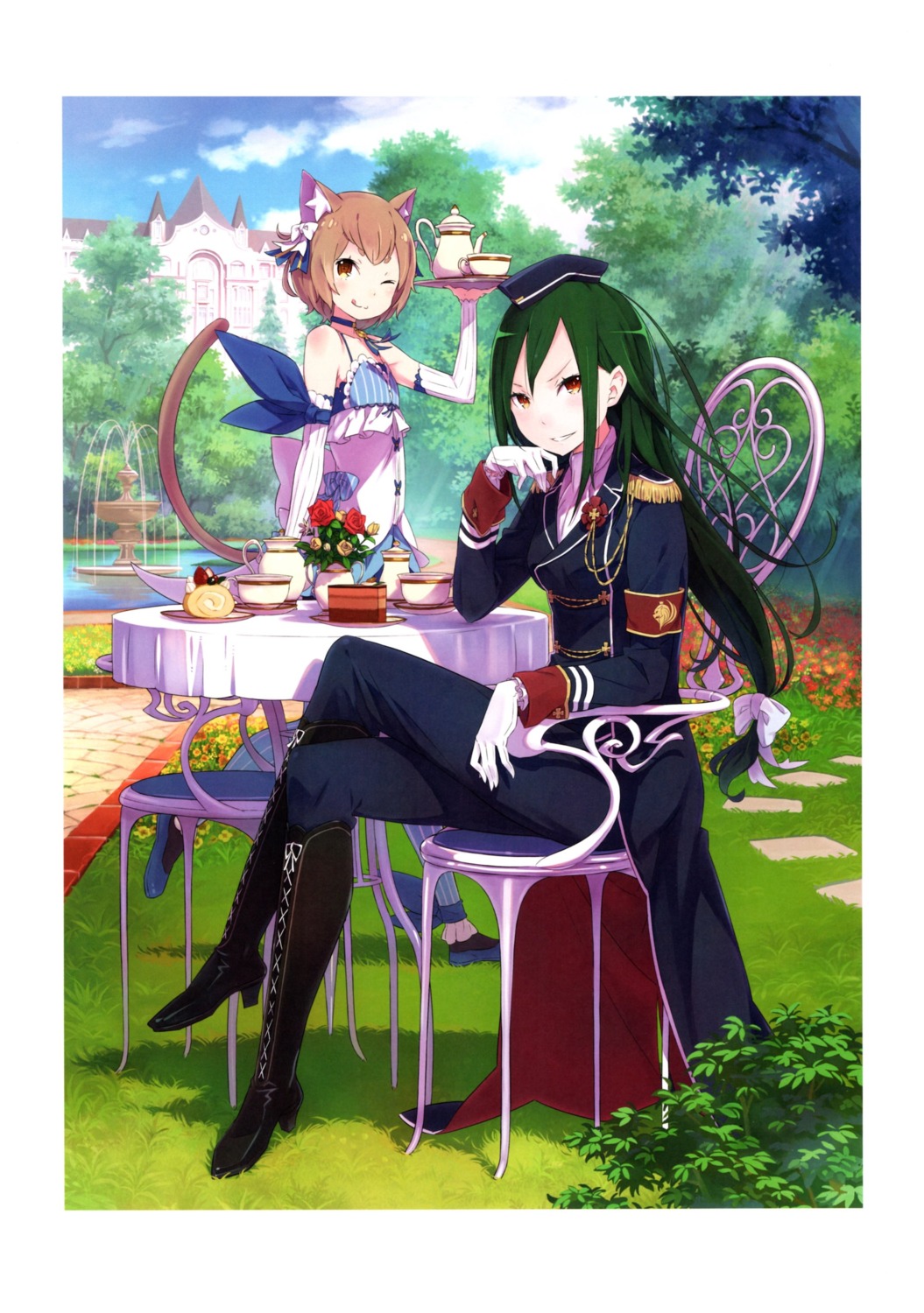 animal_ears, crusch_karsten, felix_argyle, heels, ootsuka_shinichirou, re:zero_kara_hajimeru_isekai_seikatsu, tail, trap