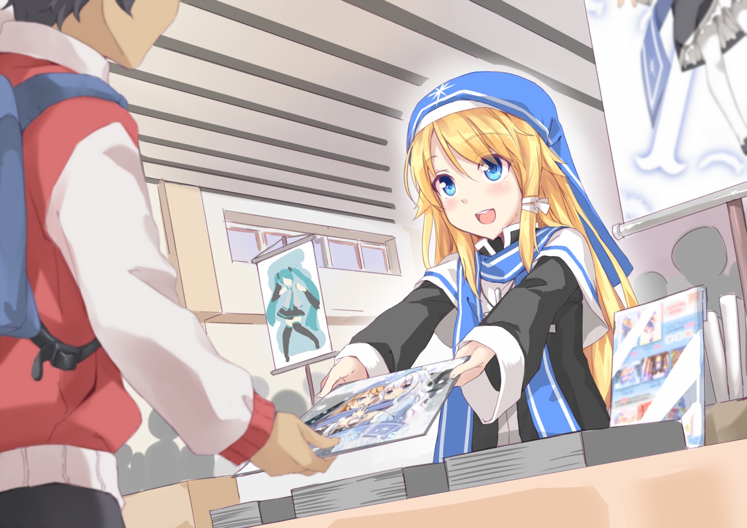 crossover, fumika_(moeshin), hatsune_miku, hika_(cross-angel), kuuki_shoujo, magi_in_wanchin_basilica, nun, pantyhose, the_personification_of_atmosphere, thighhighs, vocaloid, xiao_ma