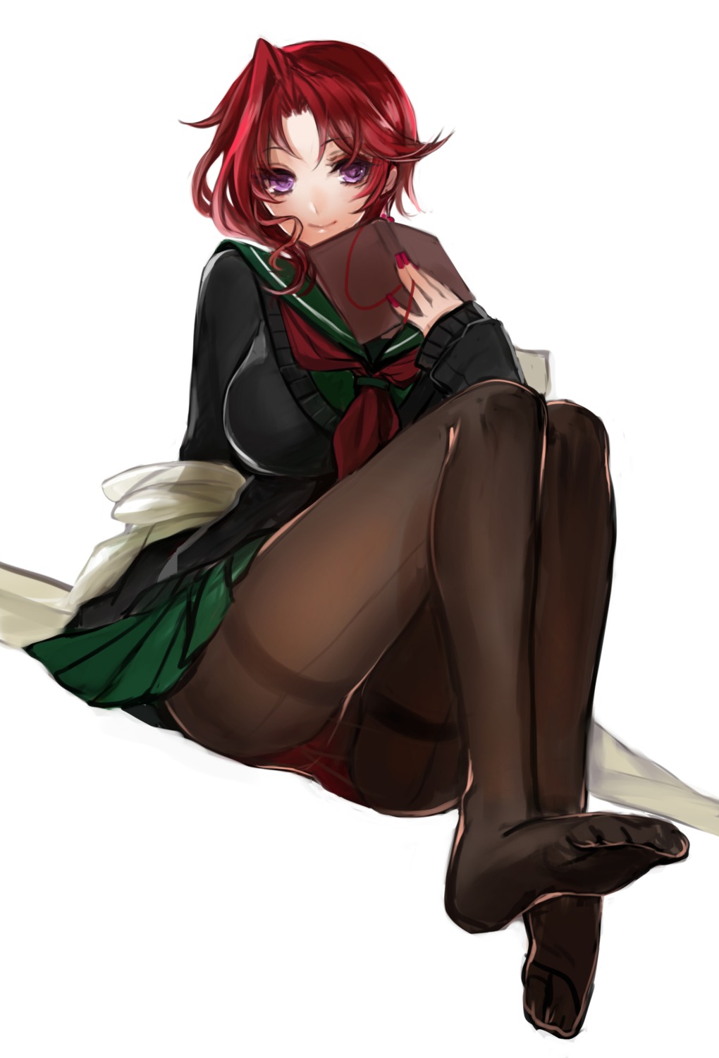apt, feet, genderswap, jojo_no_kimyou_na_bouken, jojo_no_kimyou_na_bouken_part_3:_stardust_crusaders, kakyouin_noriaki, pantsu, pantyhose, seifuku, sweater