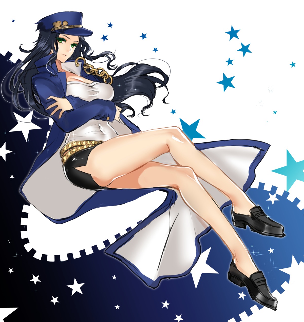 apt, cleavage, genderswap, jojo_no_kimyou_na_bouken, jojo_no_kimyou_na_bouken_part_3:_stardust_crusaders, kuujou_joutarou