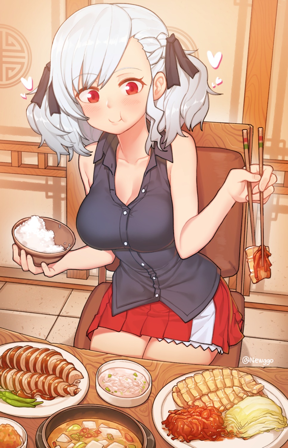 cleavage, funako_(newggo), girls_frontline, spas-12_(girls_frontline)