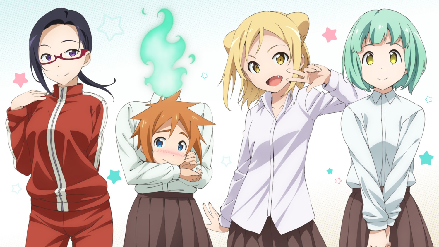 demi-chan_wa_kataritai, gym_uniform, kusakabe_yuki_(demi-chan_wa_kataritai), machi_kyouko, megane, monster_girl, satou_sakie, seifuku, tagme, takanashi_hikari, wallpaper