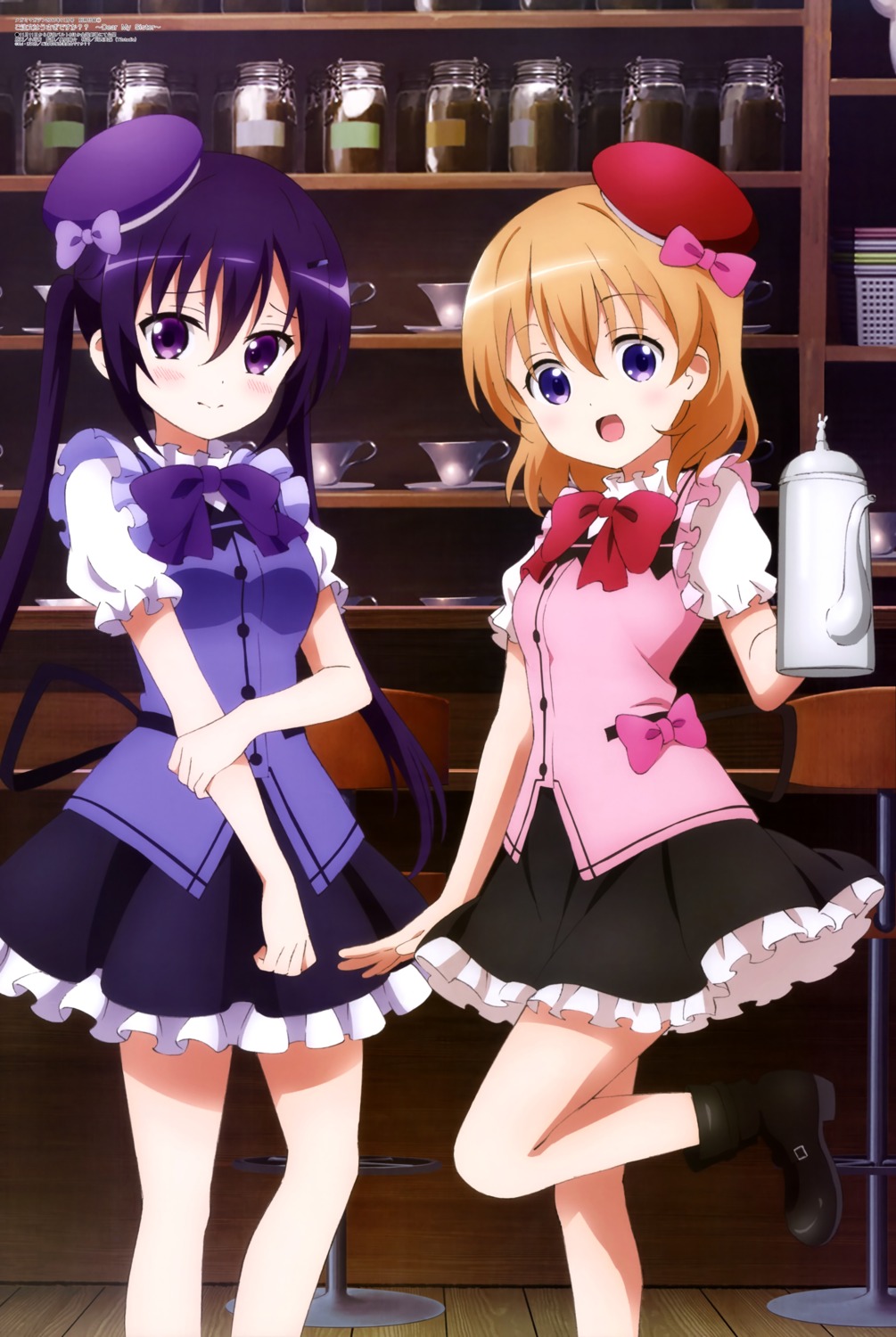gochuumon_wa_usagi_desu_ka?, hoto_cocoa, ogawa_akane, tedeza_rize, waitress