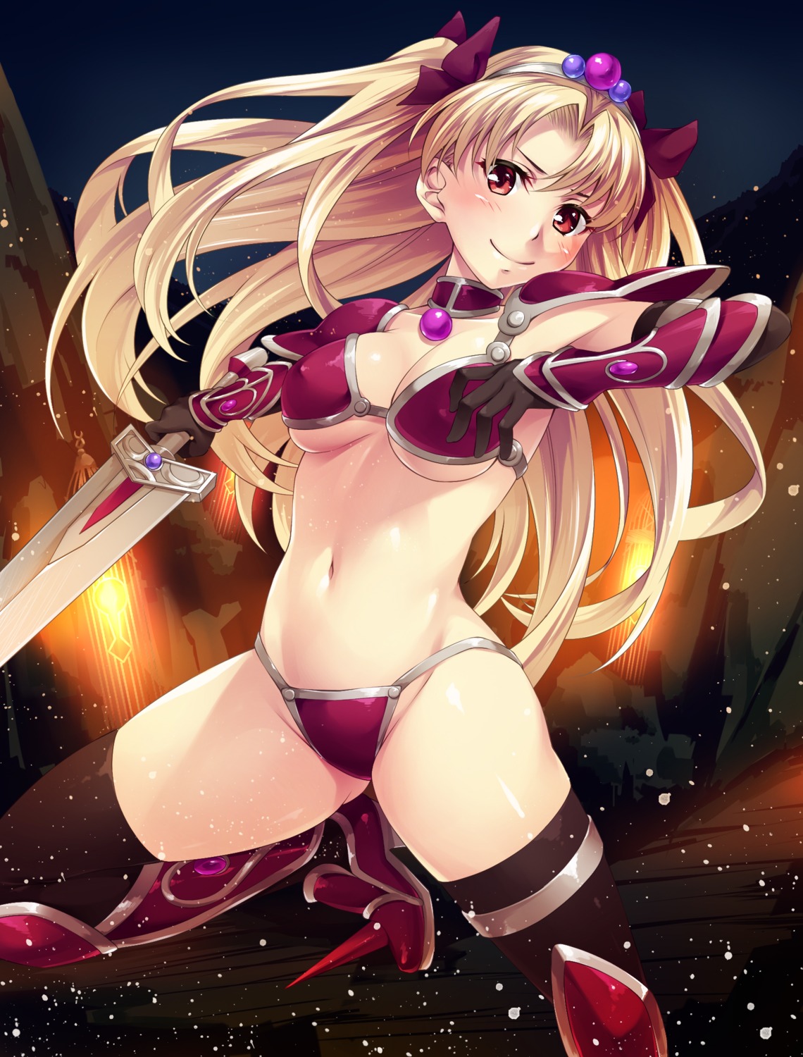 armor, bikini_armor, cleavage, cosplay, ereshkigal_(fate), fate/grand_order, heels, mukunokino_isshiki
