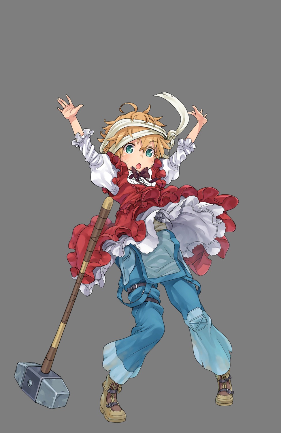 dress, jan_stanton, overalls, princess_principal, tagme, transparent_png, weapon