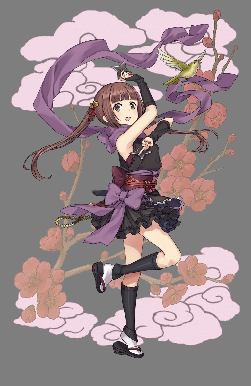japanese_clothes, kisaragi_(princess_principal), princess_principal, sword, tagme, transparent_png, weapon