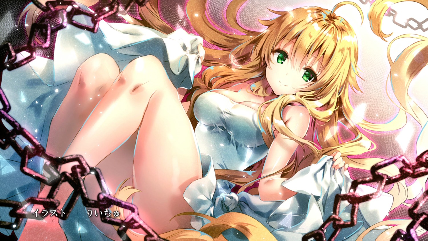 cleavage, dies_irae, dress, endcard, marie_(dies_irae), riichu