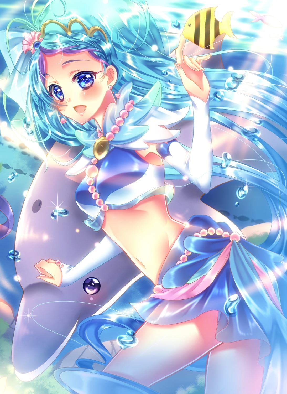 go!_princess_precure, kaidou_minami, precure, see_through, touki_matsuri