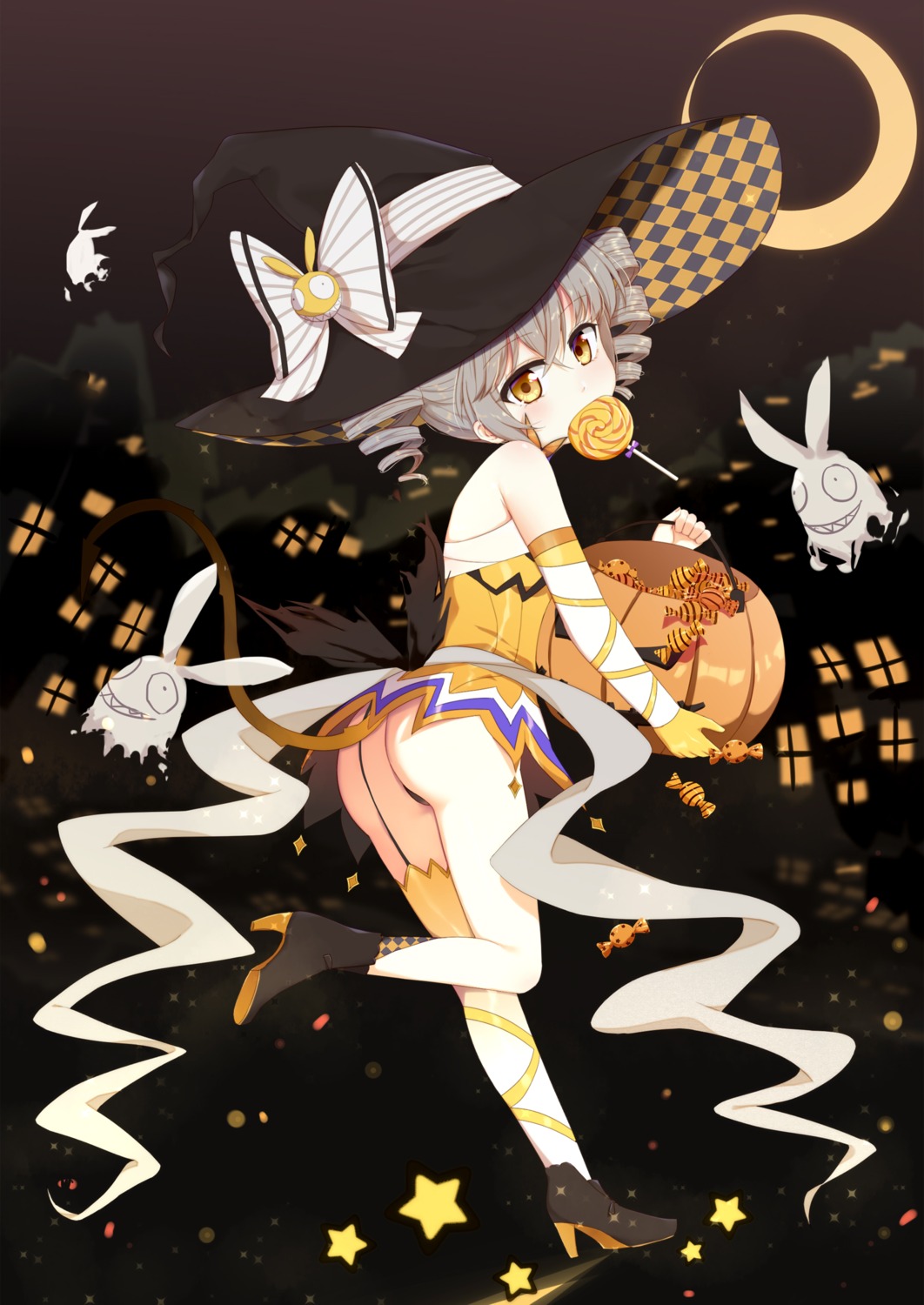 ass, benghuai_xueyuan, bronya_zaychik, dress, fufumi, halloween, heels, honkai_impact