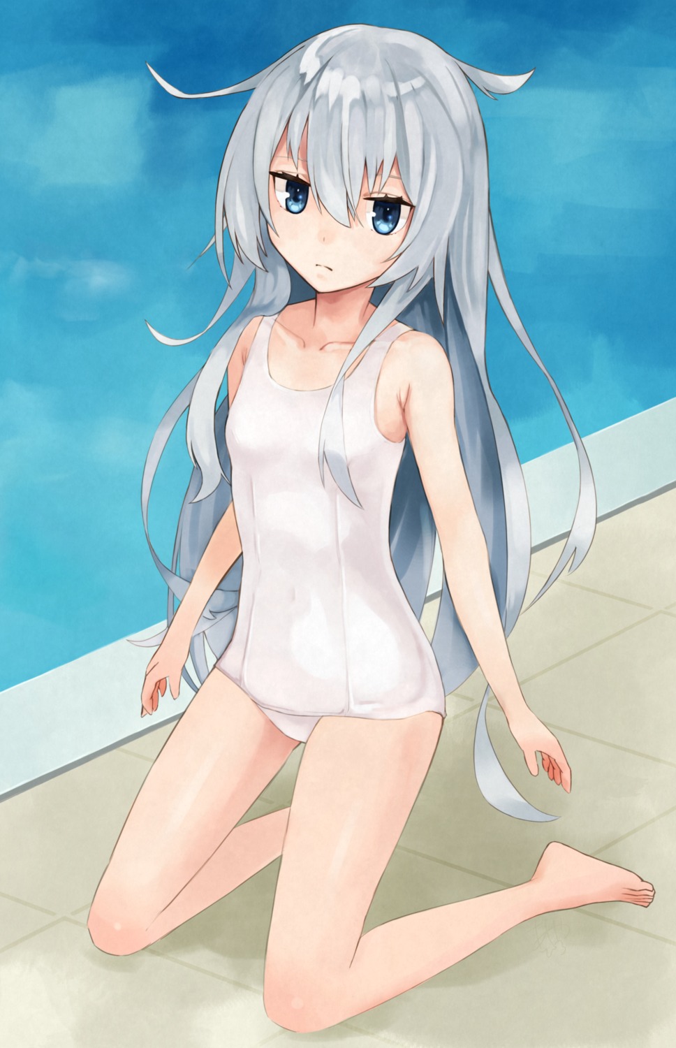ashiya_hiro, hibiki_(kancolle), kantai_collection, school_swimsuit, swimsuits