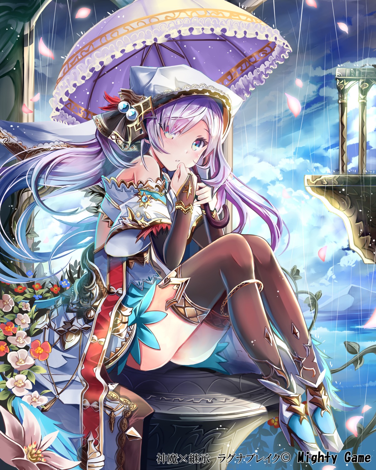 heels, shinmaxkeishou!_ragnabreak, sho_(shoichi-kokubun), thighhighs, umbrella
