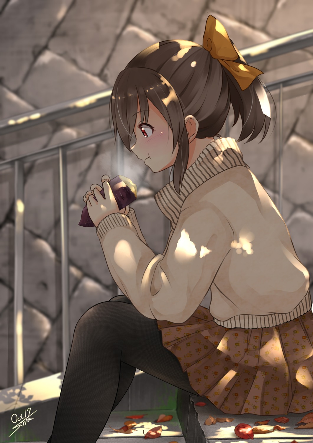 hori_yuuko, pantyhose, sora_(silent_square), sweater, the_idolm@ster, the_idolm@ster_cinderella_girls
