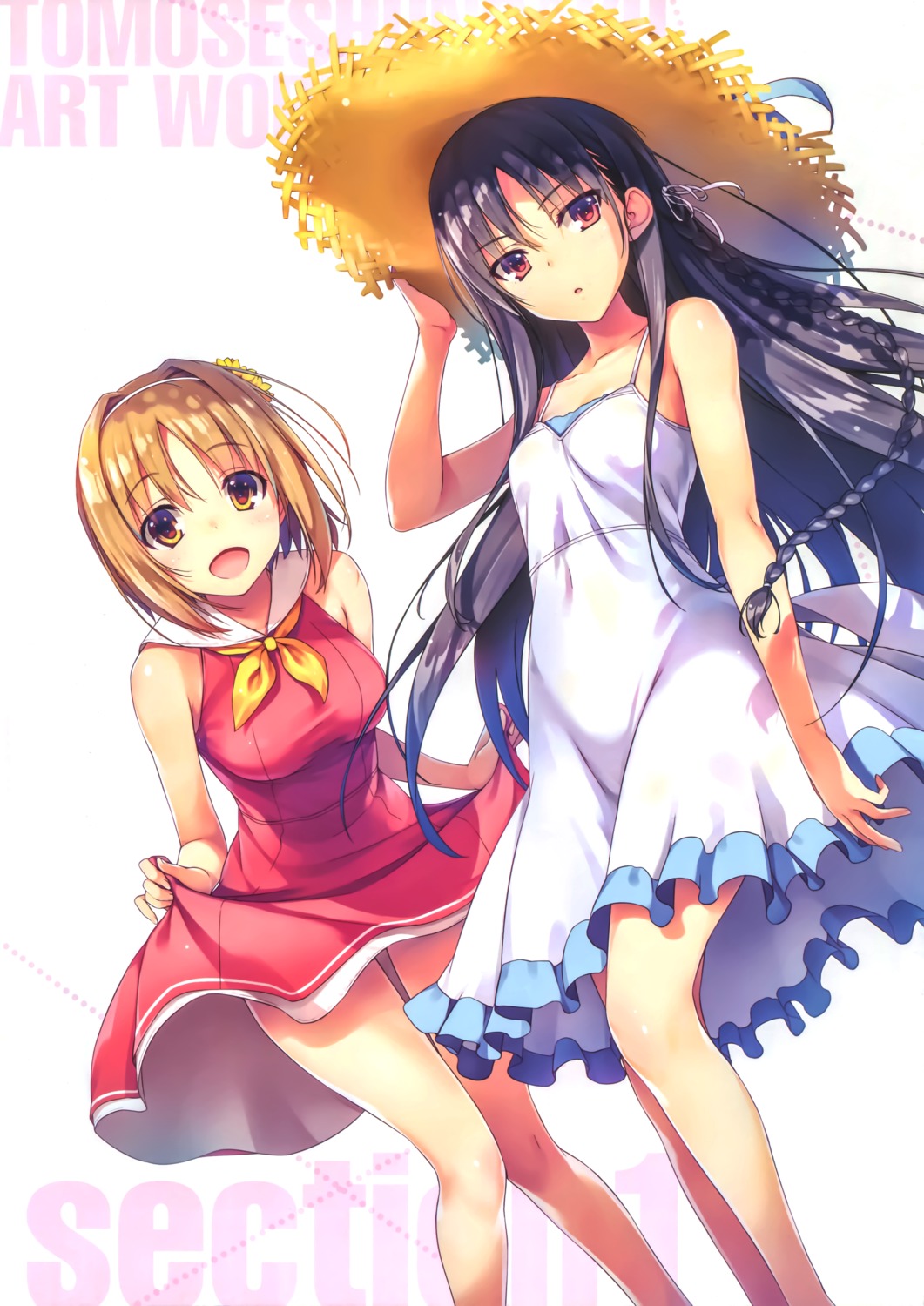 dress, horikita_suzune, kushida_kikyou, skirt_lift, summer_dress, tomose_shunsaku, youkoso_jitsuryoku_shijou_shugi_no_kyoushitsu_e