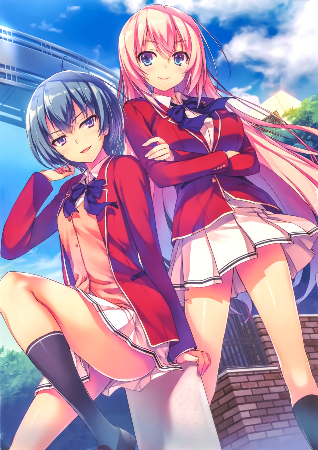 ibuki_mio, ichinose_honami, seifuku, tomose_shunsaku, youkoso_jitsuryoku_shijou_shugi_no_kyoushitsu_e