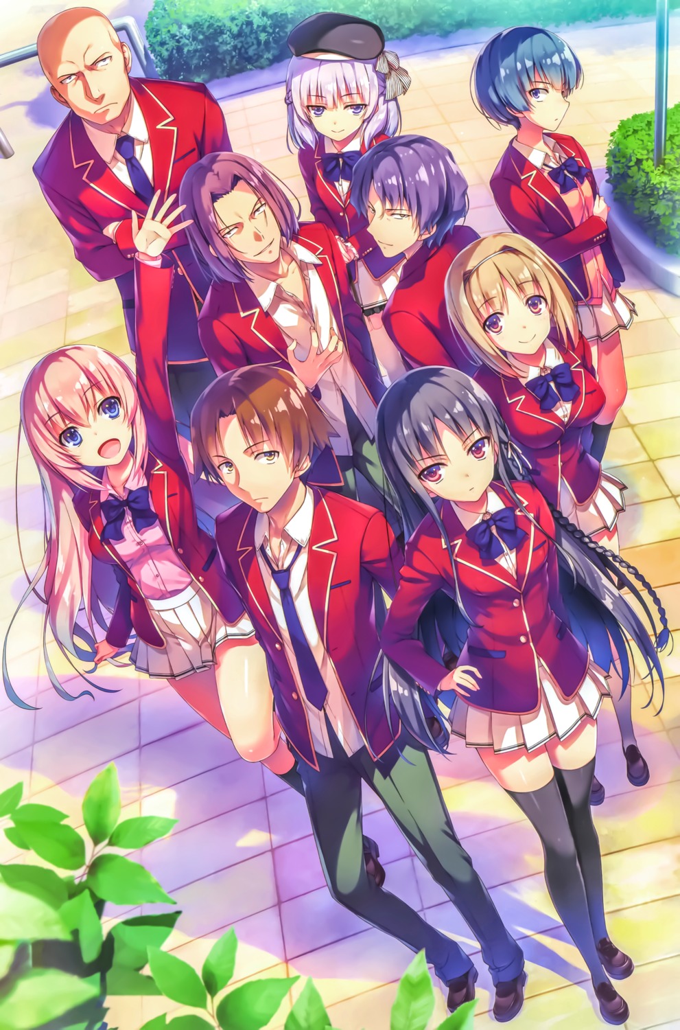 ayanokouji_kiyotaka, horikita_suzune, ibuki_mio, ichinose_honami, kanzaki_ryuuji, katsuragi_kouhei, kushida_kikyou, ryuuen_kakeru