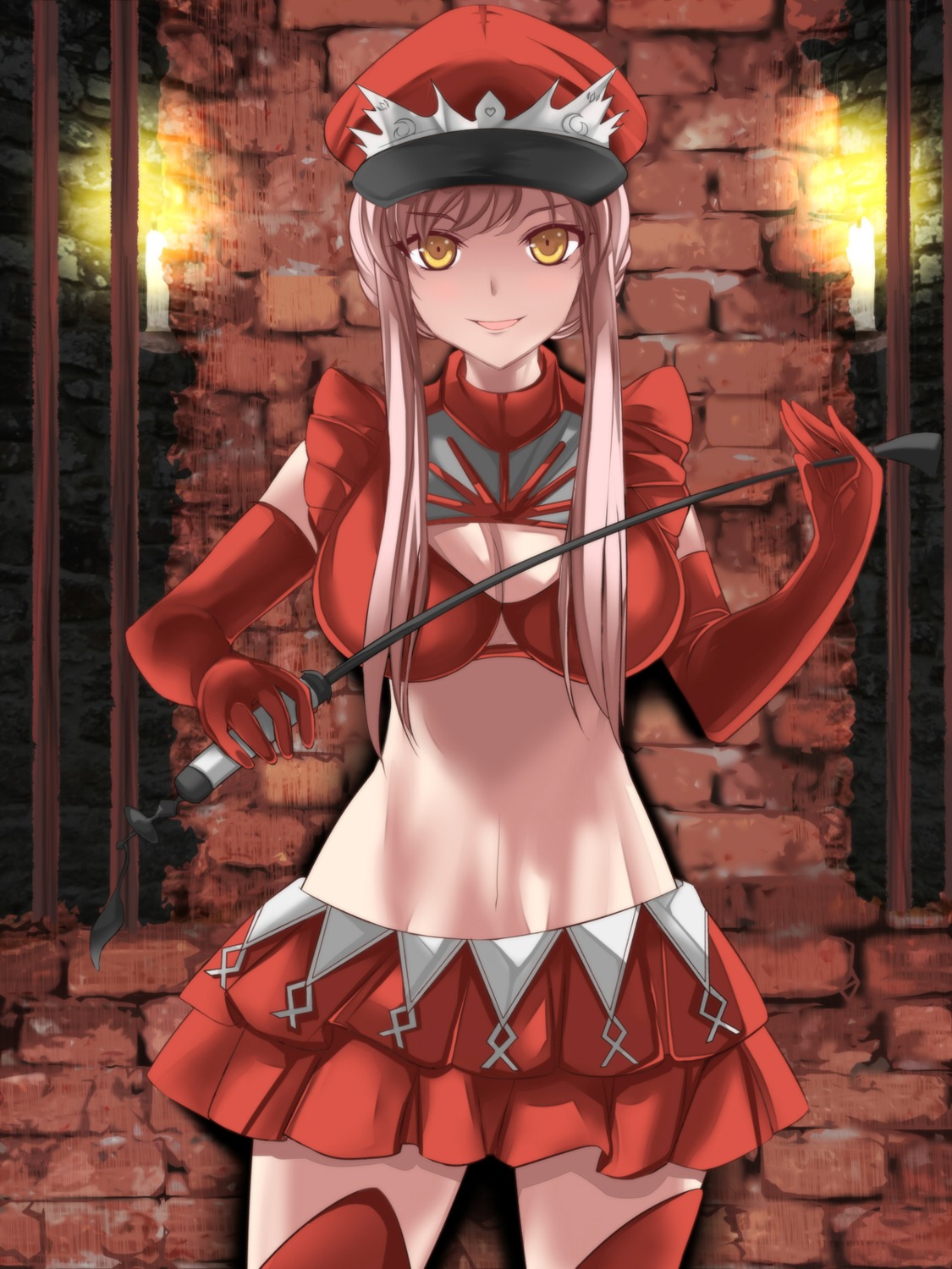 cleavage, fate/grand_order, marionette_(excle), medb_(fate), thighhighs, weapon