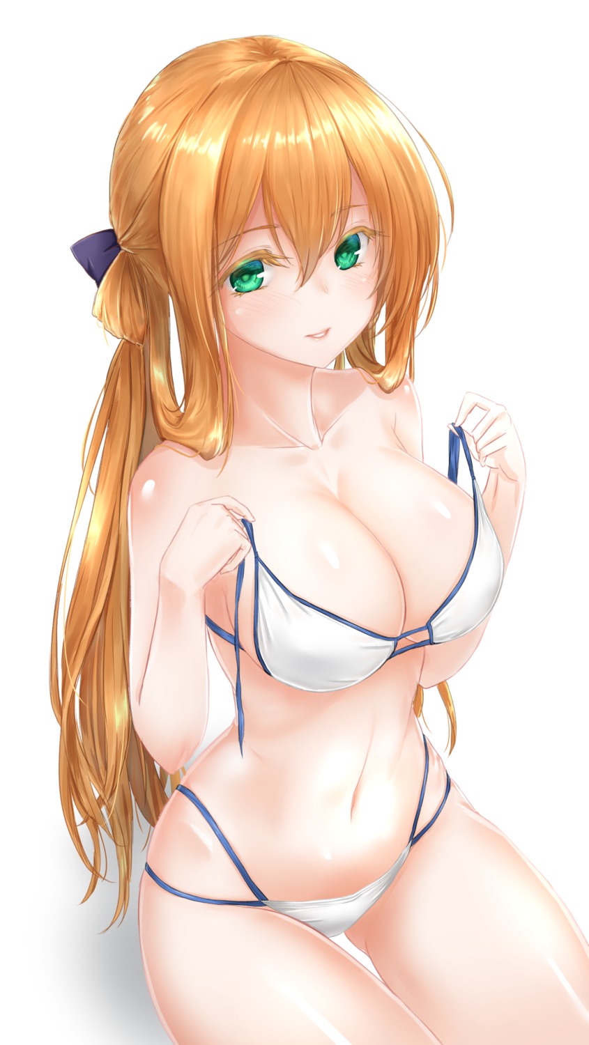 bikini, cleavage, girls_frontline, gukukim, springfield_(girls_frontline), swimsuits, undressing