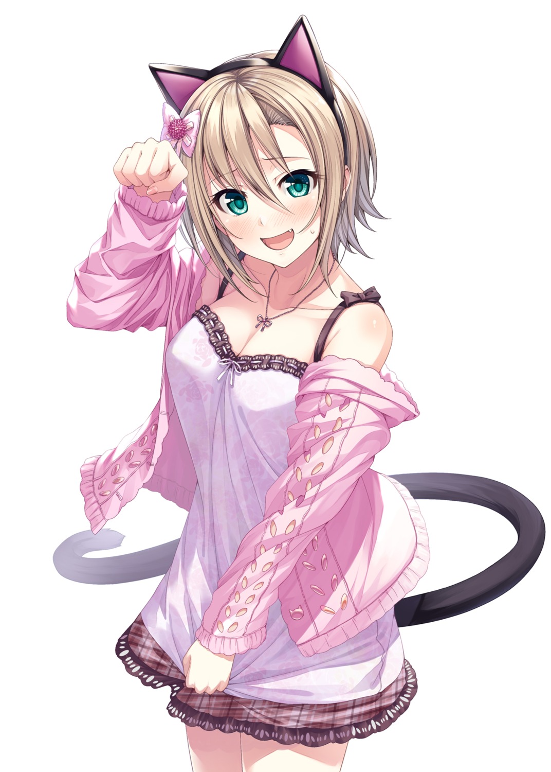 animal_ears, hasumi_(hasubatake39), nekomimi, sweater, tada_riina, tail, the_idolm@ster, the_idolm@ster_cinderella_girls