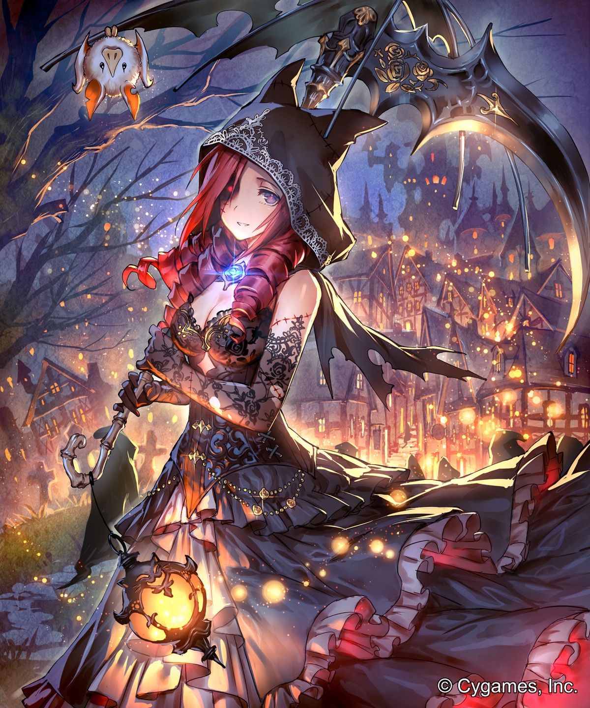 ceres_(shingeki_no_bahamut), cleavage, dress, okada_manabi, see_through, shingeki_no_bahamut, torn_clothes, weapon