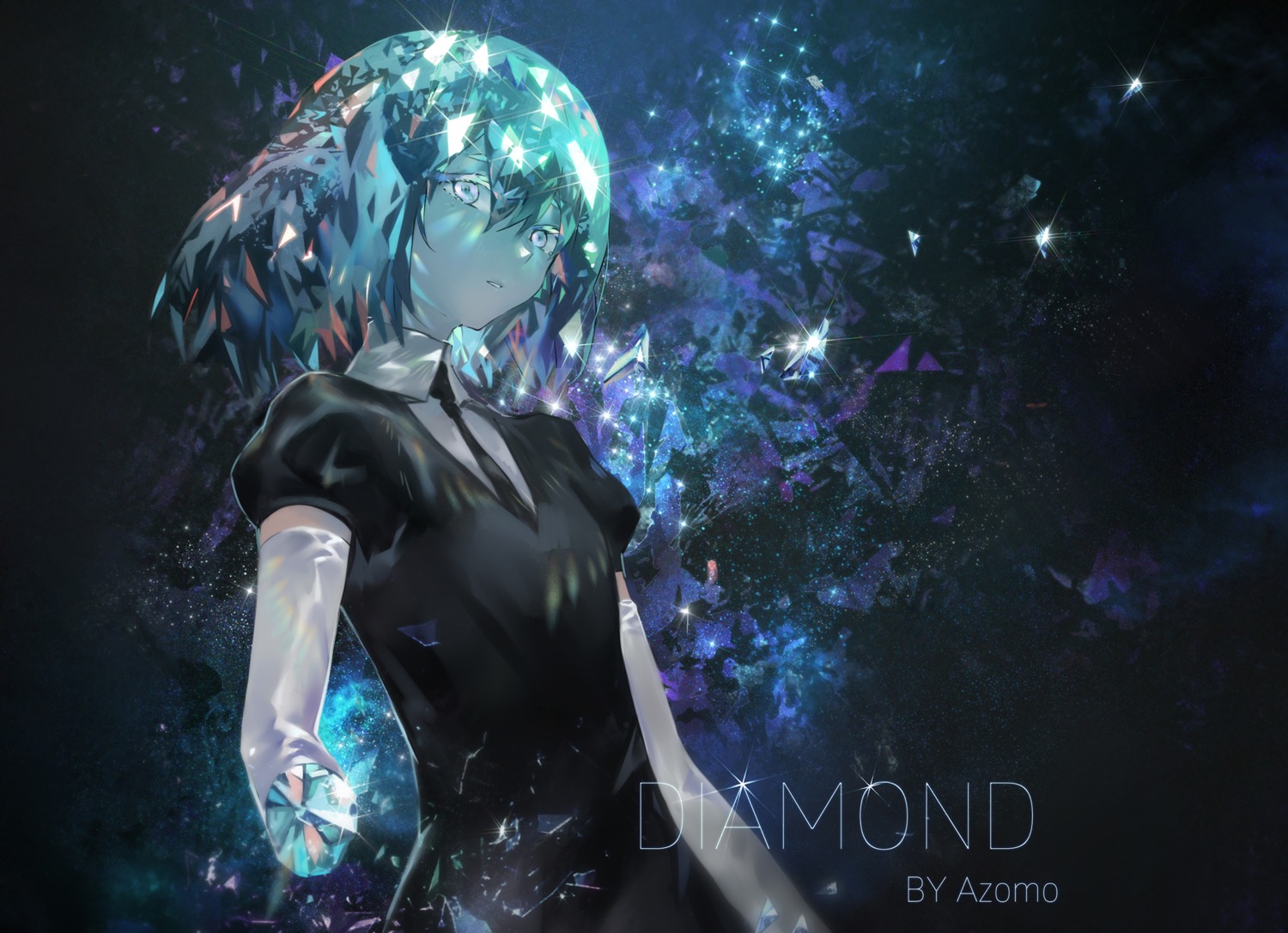 azomo, diamond_(houseki_no_kuni), dress, houseki_no_kuni
