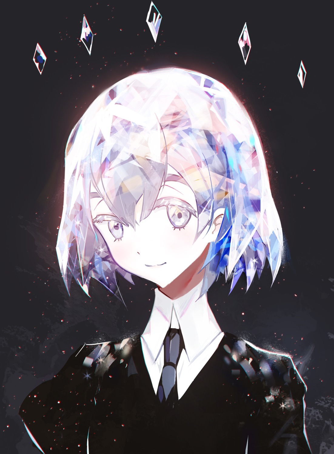 diamond_(houseki_no_kuni), houseki_no_kuni, juexing_(moemoe3345)