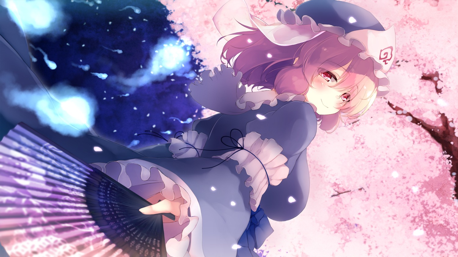 gengetsu_chihiro, saigyouji_yuyuko, touhou, wallpaper