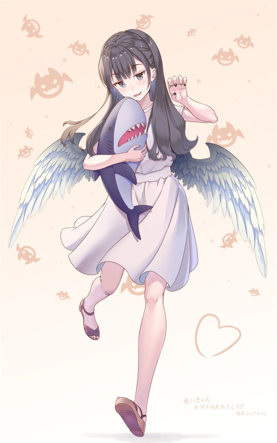dress, kobayashi_aika, kohaku_(ambermoe), love_live!_(series), love_live!_sunshine!!, wings