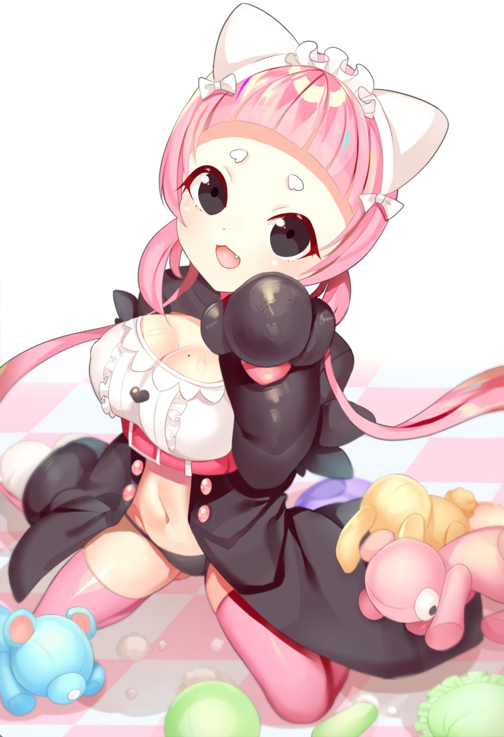 anthropomorphization, bewear, cleavage, kuro_guren, pantsu, pokemon, pokemon_sm, pokemon_usum, thighhighs