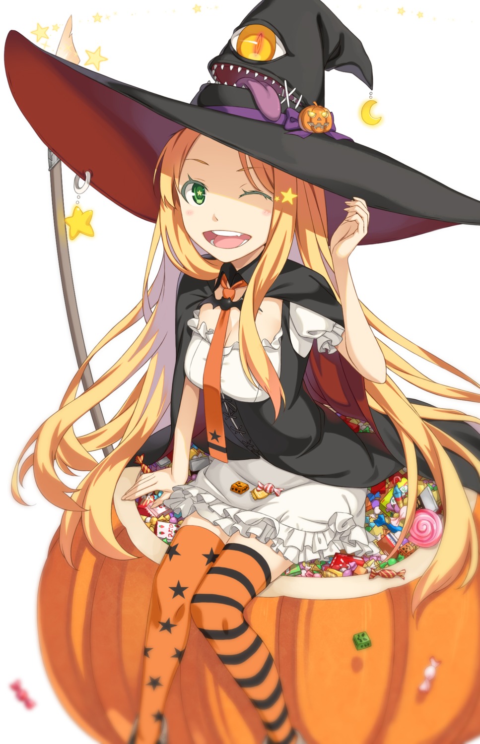 cleavage, kimura_(ykimu), thighhighs, witch