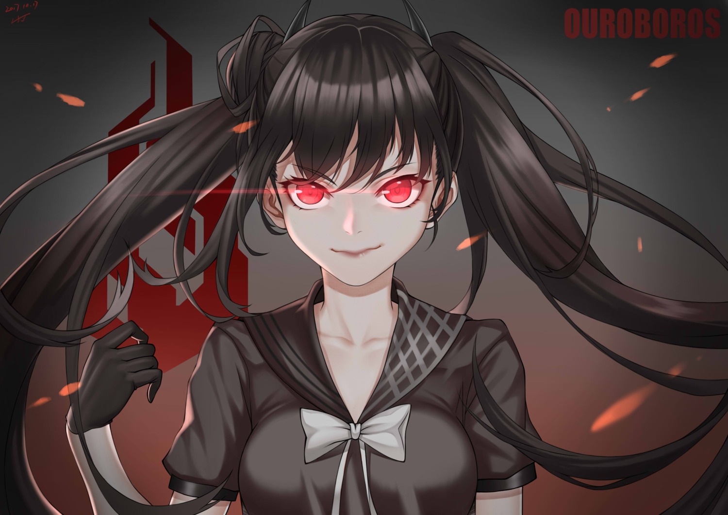 girls_frontline, ouroboros_(girls_frontline), seifuku, zui_ai_shuang_mawei
