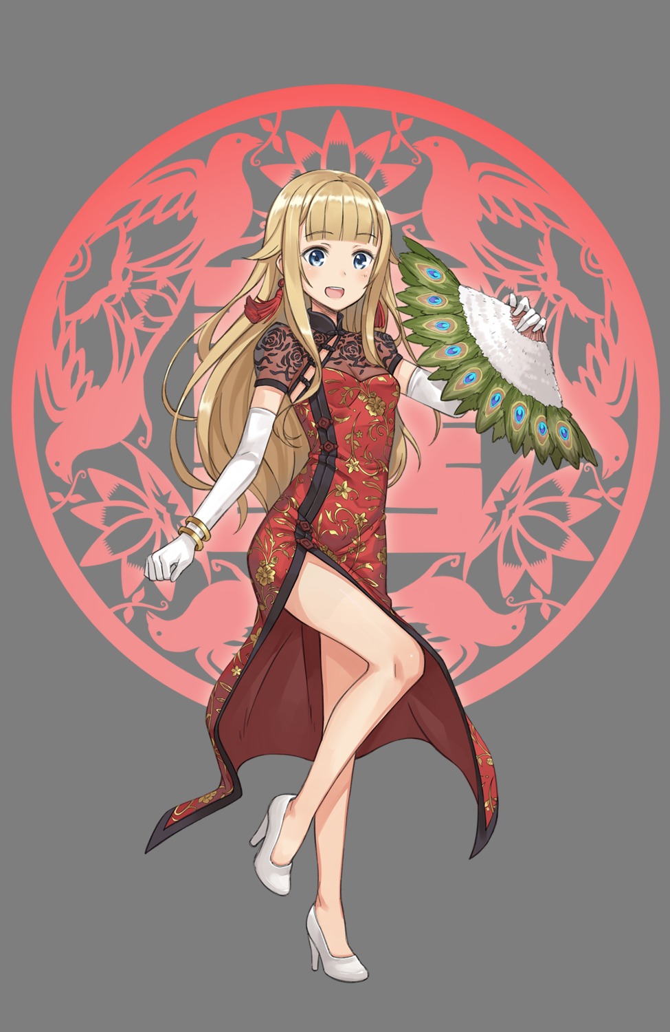 chinadress, dress, heels, princess_(princess_principal), princess_principal, see_through, tagme, transparent_png