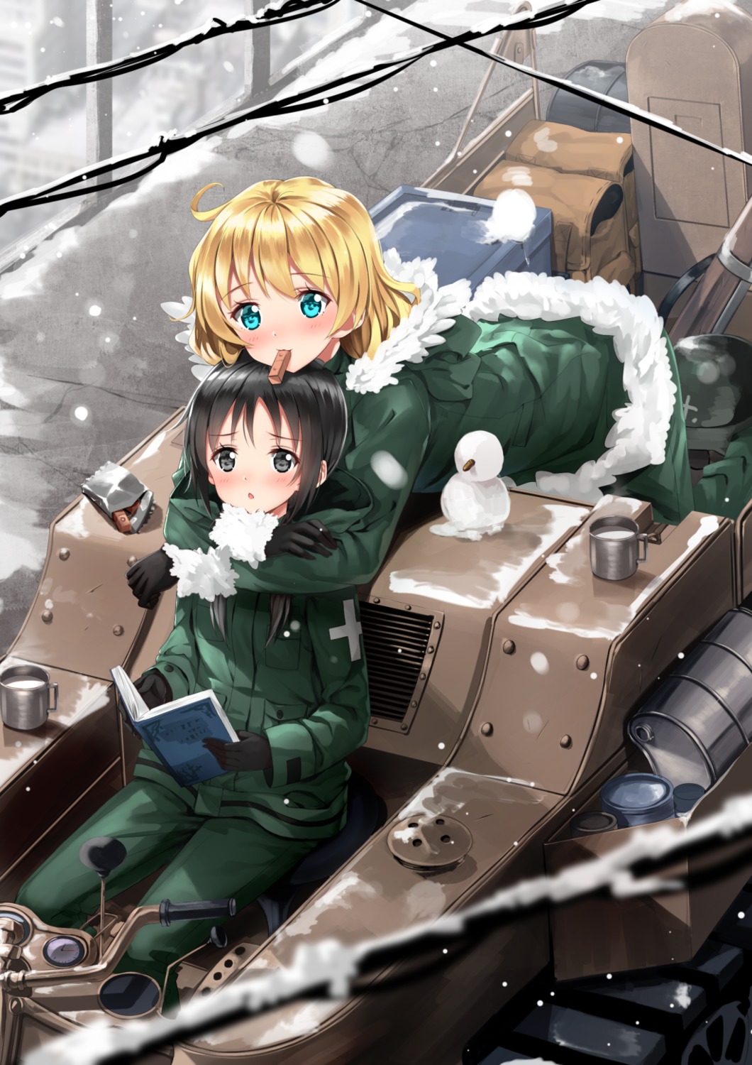 chito_(shoujo_shuumatsu_ryokou), shoujo_shuumatsu_ryokou, swordsouls, uniform, yuri_(shoujo_shuumatsu_ryokou)