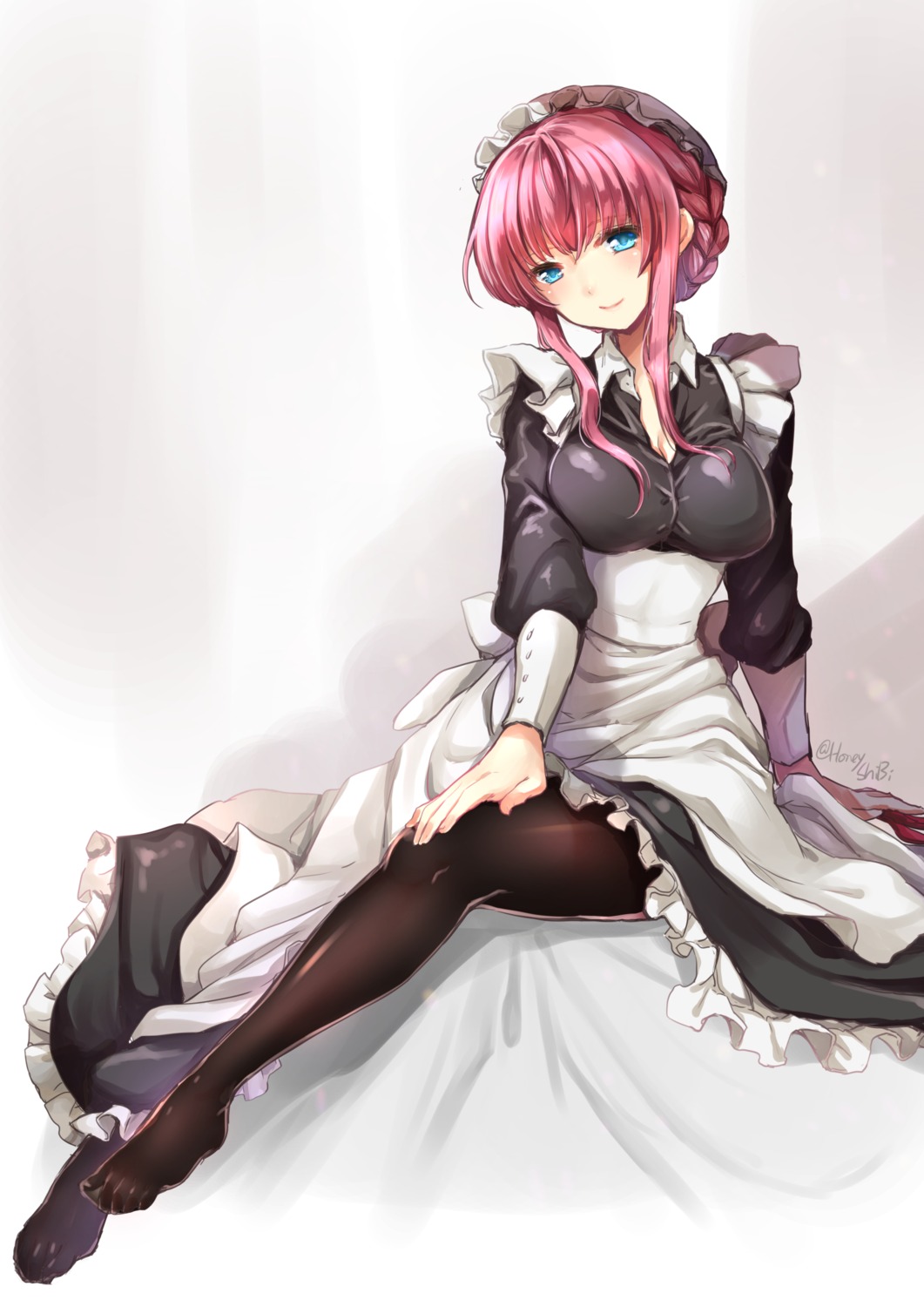 cleavage, feet, maid, pantyhose, shibi