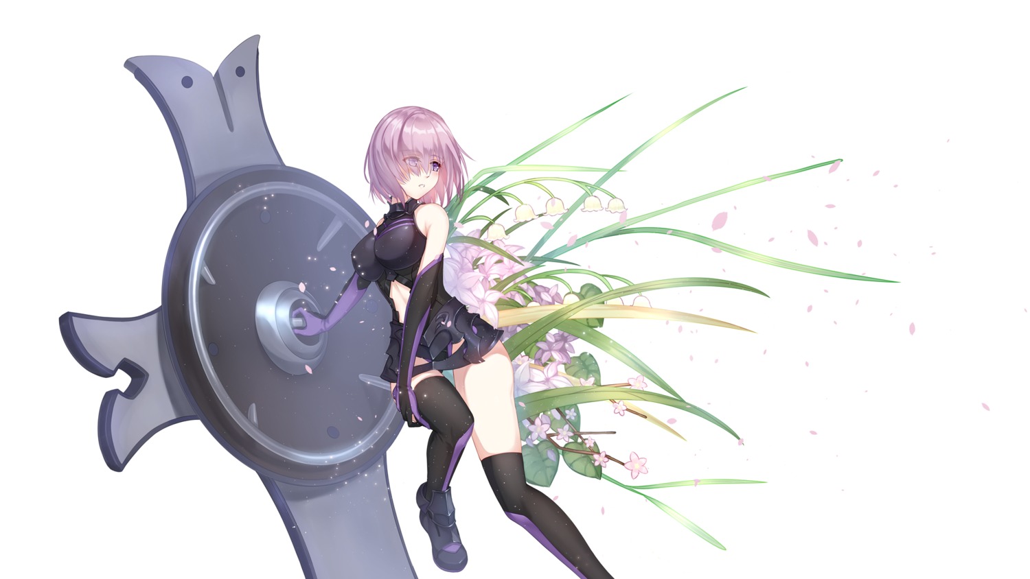 armor, fate/grand_order, mash_kyrielight, nichts_(nil), thighhighs