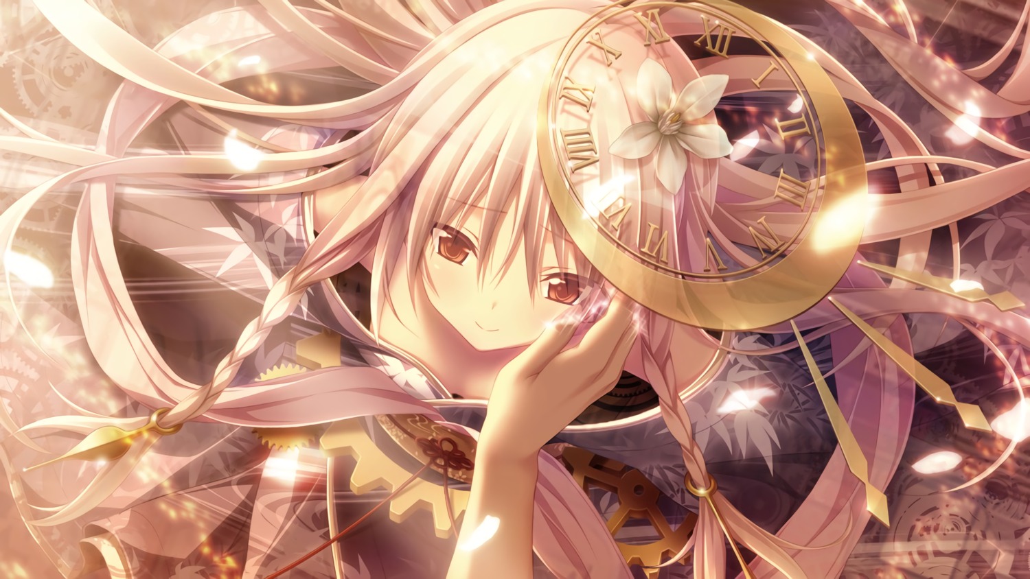 chrono_clock, cleavage, game_cg, kimono, koku, kuro_(chrono_clock), open_shirt, purple_software