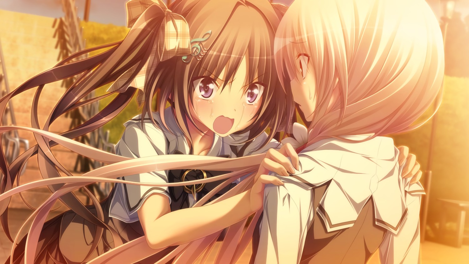 andou_misaki, chrono_clock, game_cg, koku, kuro_(chrono_clock), purple_software, seifuku