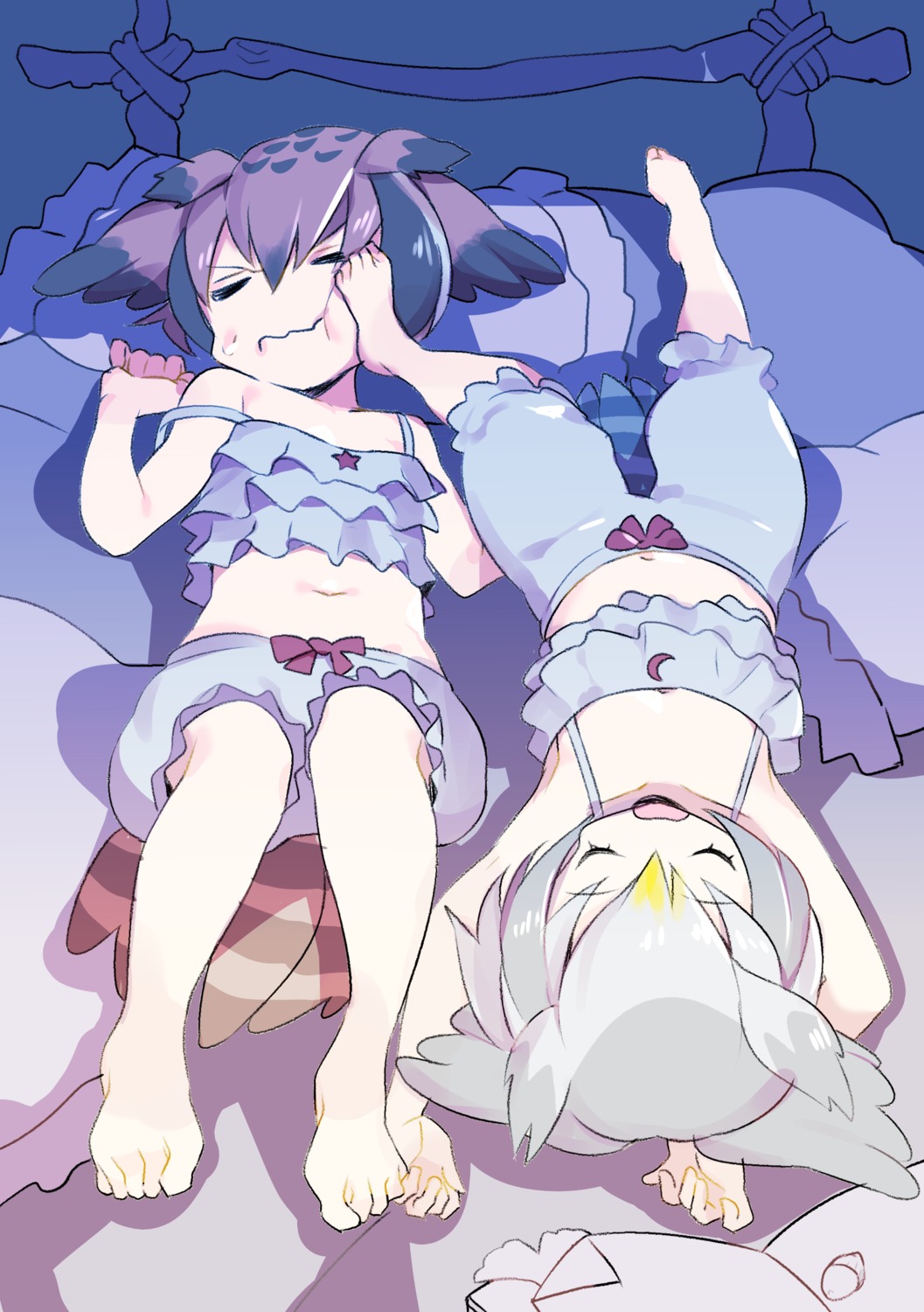 bloomers, eurasian_eagle_owl, feet, kemono_friends, northern_white-faced_owl, omucchan_(omutyuan)
