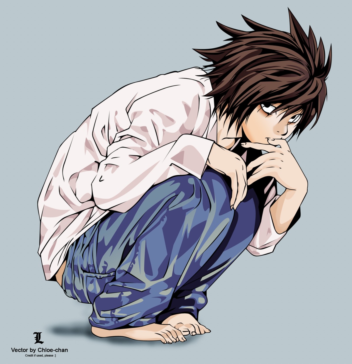 death_note, l, male, vector_trace, watermark